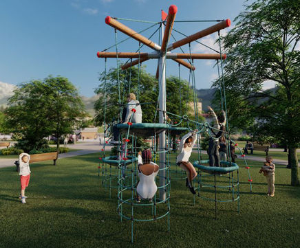 Midi Bird's Nest Tree - climbing feature for play areas