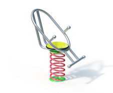 Stainless steel spring rocker for playgrounds and public parks