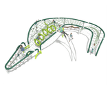 Clive the Crocodille - large rope multiplay climber for playgrounds - on this page