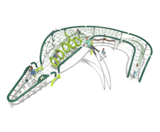 Clive the Crocodille - large rope multiplay climber for playgrounds