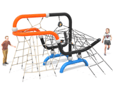 Tango the Toucan - steel and rope climbing play structure - on this page