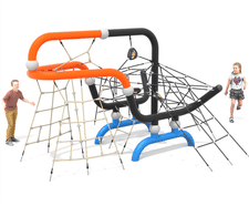 Tango the Toucan - steel and rope climbing play structure