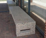 Bus Shelter Bench - concrete outdoor bus shelter & public space seating - on this page