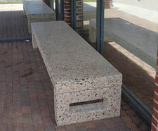 Bus Shelter Bench - concrete outdoor bus shelter & public space seating