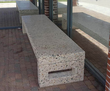 Bus Shelter Bench - concrete outdoor bus shelter & public space seating