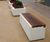 The Cheshire Bench - concrete and hardwood outdoor public seating 0