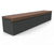 The Cheshire Bench - concrete and hardwood outdoor public seating 5