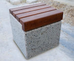 The Cheshire Seat - concrete and timber outdoor public seating