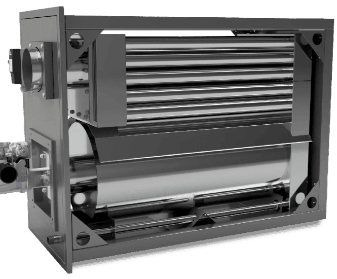 RHC+ Gas Fired Heat Module - steel gas heating unit for duct systems