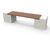Cumbria Bench - concrete and timber outdoor public seating 0