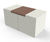 Cumbria Bench Small - concrete outdoor bench with timber slats 0
