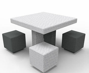 EcoFit Table And Seating - concrete outdoor table and bench set