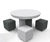 EcoFit Table And Seating - concrete outdoor table and bench set 1