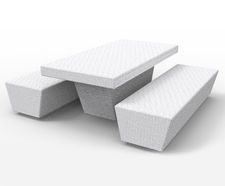 Montana Table - concrete outdoor table and bench for seating