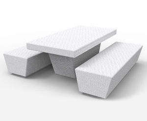 Montana Table - concrete outdoor table and bench for seating