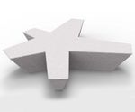 Star Bench - outdoor concrete bench for public parks and urban spaces
