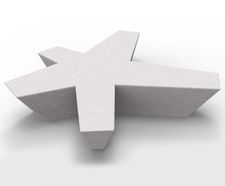 Star Bench - outdoor concrete bench for public parks and urban spaces