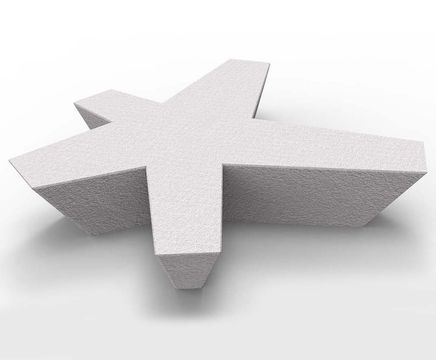 Star Bench - outdoor concrete bench for public parks and urban spaces