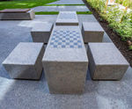 Chess Table - outdoor concrete chess table