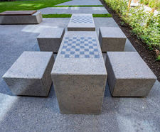 Chess Table - outdoor concrete chess table