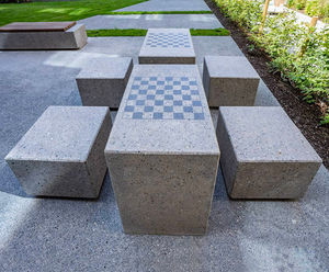 Chess Table - outdoor concrete chess table