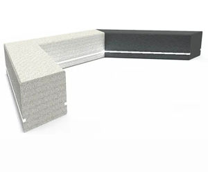 The Chesterfield Concrete Bench - outdoor aggregate concrete seating