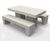 Colorado Table And Bench - concrete outdoor seating and dining set 0