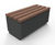 Kerry Bench - concrete and hardwood outdoor commercial seating 7