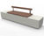 Monia Concrete Bench - outdoor bench with timber slats and concrete base 4