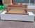Monia Concrete Bench - outdoor bench with timber slats and concrete base 1