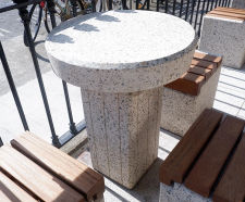 Ohio Table - concrete outdoor dining table for commercial spaces