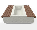 Somerset Planter - concrete planter with seating