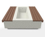 Somerset Planter - concrete planter with seating - on this page