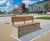 Concrete and timber seating - Seven Heroes Square, Ballymun 3