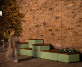 Seating, planters and cycle stands enhance urban space at Sun Square - on this page