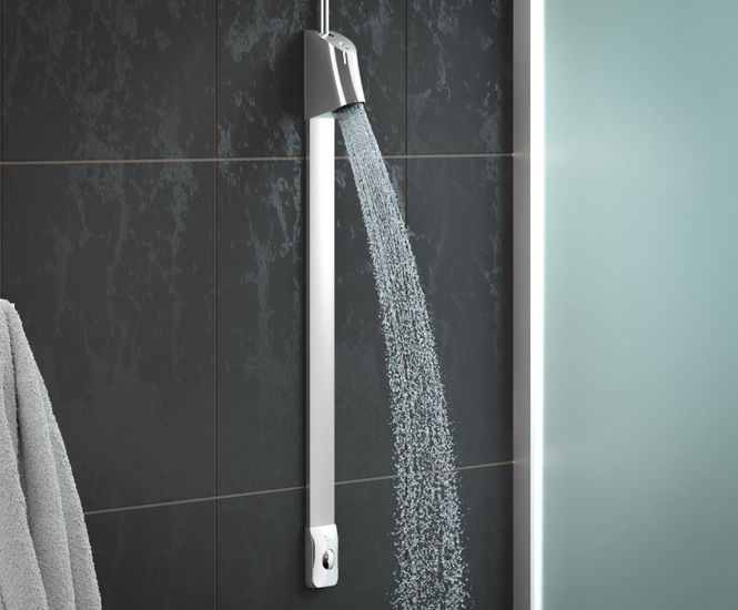 Avon 21 Self-Closing Shower Panel - chrome commercial push button shower