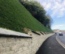 Flex MSE Vegetated Retaining Wall System - soil-filled wall for slopes