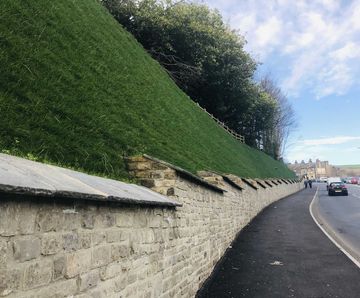 Flex MSE Vegetated Retaining Wall System - soil-filled wall for slopes
