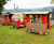 Large Train Locomotive - outdoor play structure with wood and plastic 2