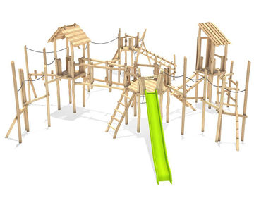 Play Unit Isa, Solo - natural robinia playground climbing structure