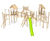 Play Unit Isa, Solo - natural robinia playground climbing structure 0