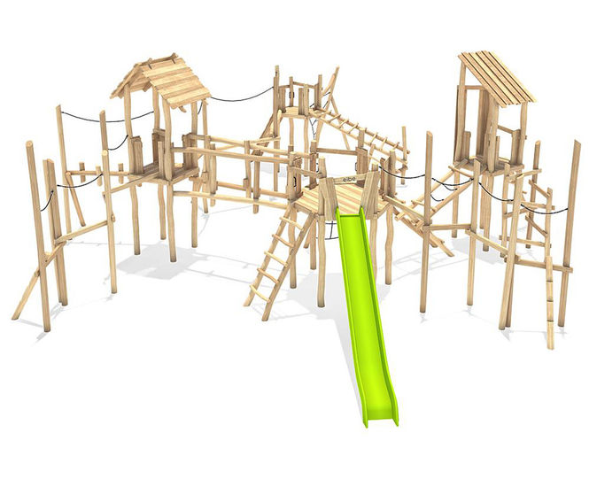 Play Unit Isa, Solo - natural robinia playground climbing structure
