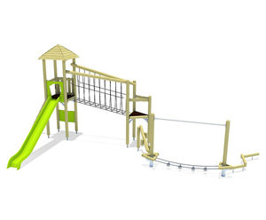 Gelvin Play Unit, Solo - outdoor larch wood playground structure