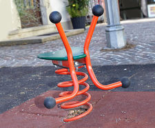 Butterfly Spring Rocker - steel and PE playground spring rider for kids