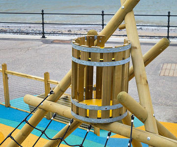Sand Wreck Bounty, Mast - softwood playground ship mast for outdoor play