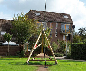 Aerial Cableway Sierra 30 M - outdoor wood zip line for playgrounds