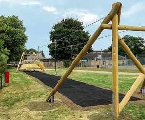 Sierra Duo Aerial Cableway 20M - wood zip line for playgrounds