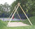 Crane Double Swing - outdoor playground swing set, pressure-treated wood 1