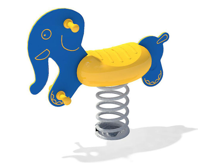 Elephant Spring Rocker - outdoor PE playground spring ride