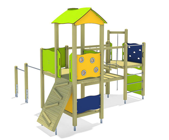 Tara Play Unit - outdoor wooden playground structure for children